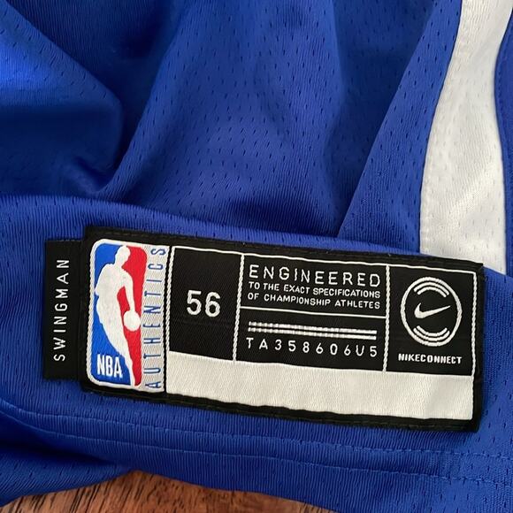 Nike NBA  Stephen Curry 30 Golden State Warriors Swingman Jersey Blue Yellow 2XL - Picture 5 of 11